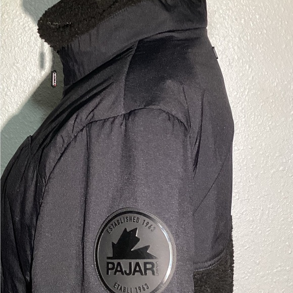 Pajar black sherp mixed media boxy hooded fleece jacket size large - Picture 9 of 12